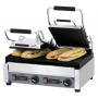 Double contact grill Premium grooved - smooth with timer - Casselin - 1