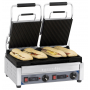 Double contact grill Premium grooved - grooved with timer - Casselin - 1