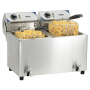 Electric deep fryers with drain tap 2 x 7L