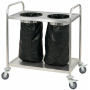 Garbage bag holder stainless steel trolley - Casselin - 1
