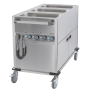 Bain-marie trolley water-heated with heated cabinet 3 x GN 1/1