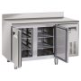 Refrigerated counter with backsplash 2 doors