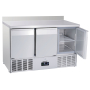 Saladette - Refrigerated serving table with backsplash 3 doors GN 1/1