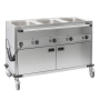  Bain-marie trolley water-heated with heated cabinet 3 x GN 1/1