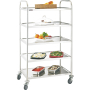 Stainless steel trolley 5 shelves