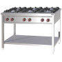 Gas stove with 6 burners