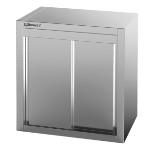 Stainless steel wall cabinet with sliding doors 600 mm - Casselin - 1