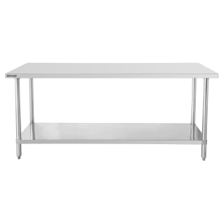 Workbench stainless steel 700 with shelf 600 mm - Casselin - 1