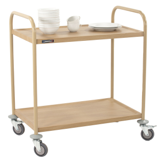 Serving cart in wood effect 2 trays - Casselin - 1