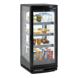 Refrigerated display case 2 doors 93 L Black - Casselin - 1