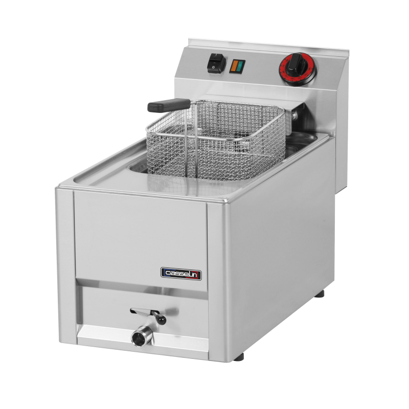 Elektrische friteuse met aftapkraan 8 liter T 33 - Casselin - 1