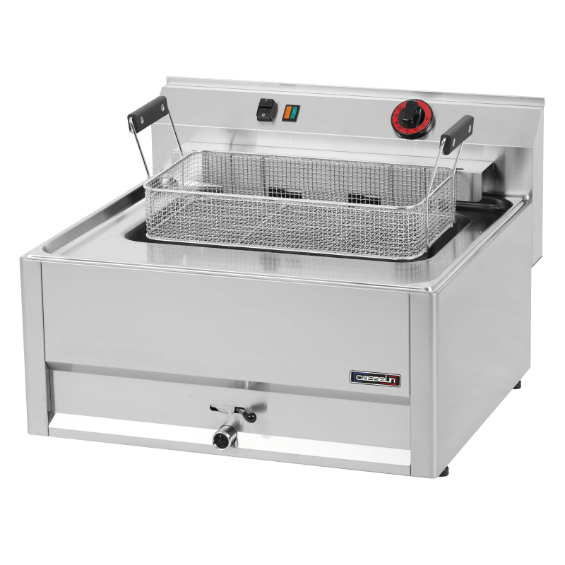Elektrische Fritteuse zum Aufstellen mit Ablassventil 16 L 66 - Linie 600 - Casselin - 1