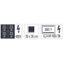 Electric 4 solid tops cooker with static electric oven GN 2/1 80 - Casselin - 2