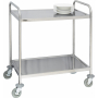 Stainless steel trolley 2 shelves