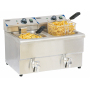 Electric deep fryer with drain tap 2 x 8 liters