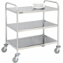 Stainless steel trolley 3 shelves