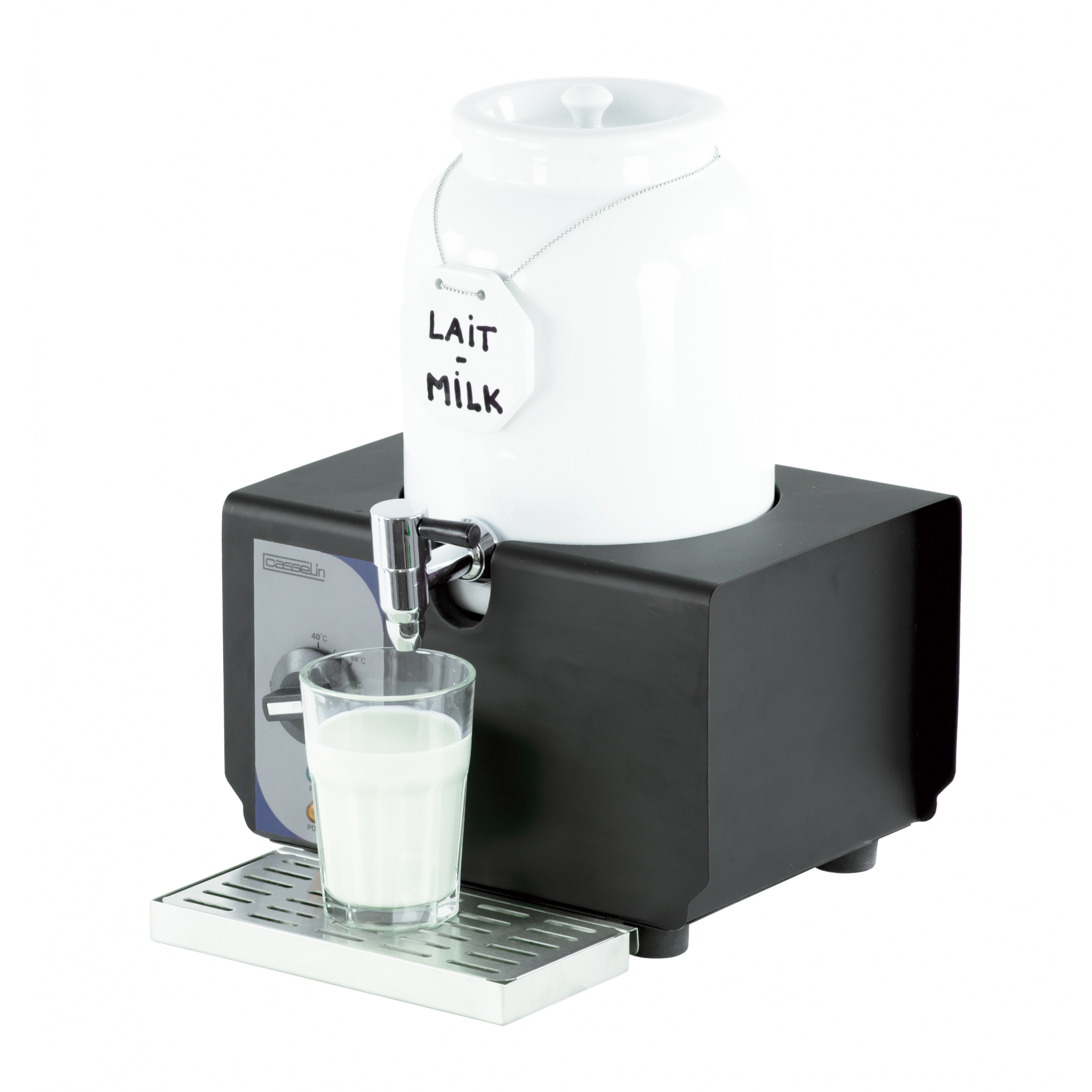 Porcelain hot milk dispenser 4L professional Casselin