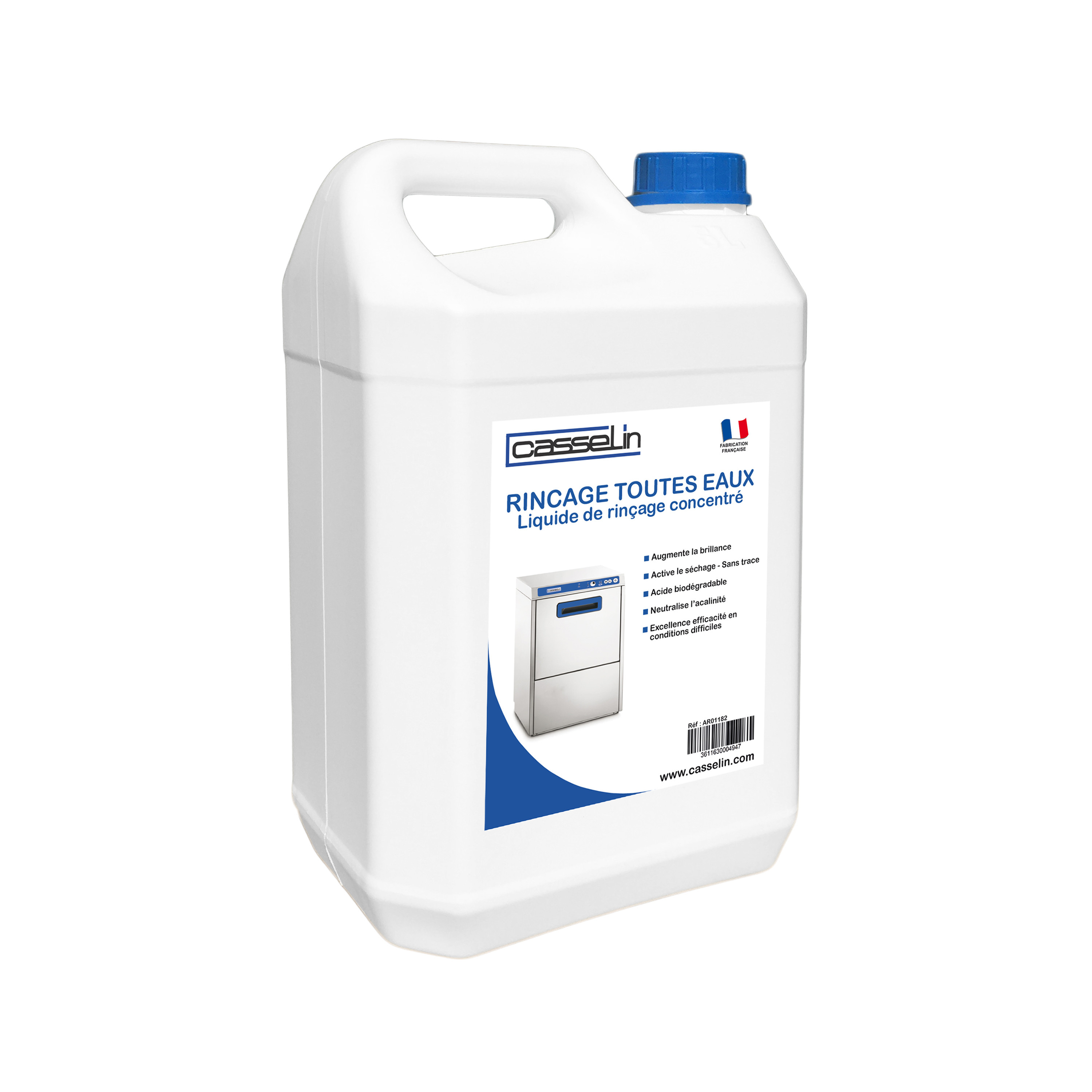 Liquide de rinçage pour lave-vaisselle et lave-verres 5L