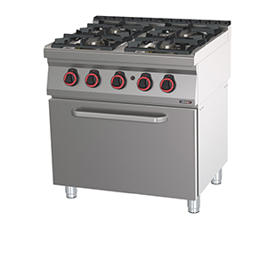 Gas cooker with gas oven