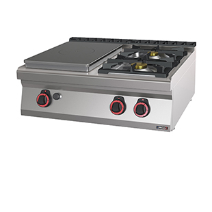 Gas table-top cooker + solid top