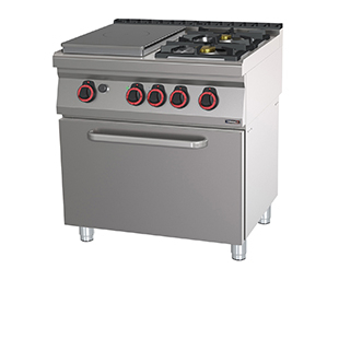 Gas cooker with gas oven